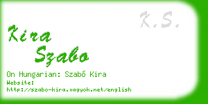 kira szabo business card